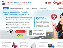 Tablet Screenshot of 6hourdrivingcoursetexas.com